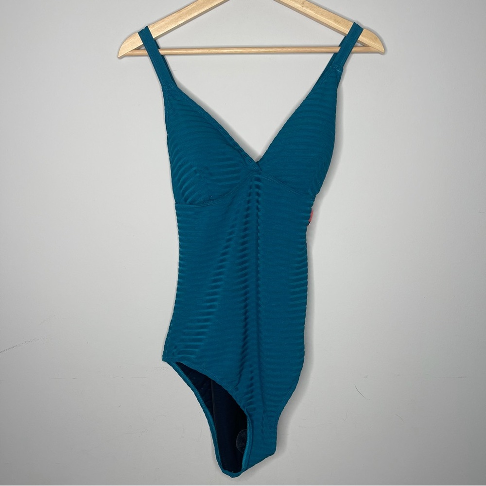 New Torrid turquoise‎ teal One-Piece bathing suit Swimsuit size large 14-16